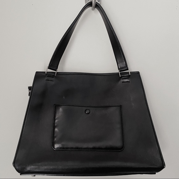 Celine Edge Phoebe Philo Taupe Tan Black Leather Shoulder Tote Bag Italy - Picture 7 of 11